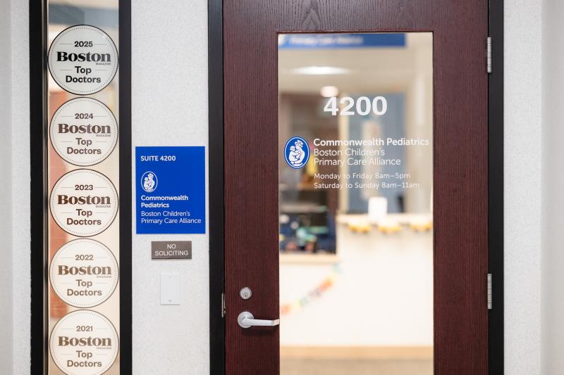 front door at pediatric office